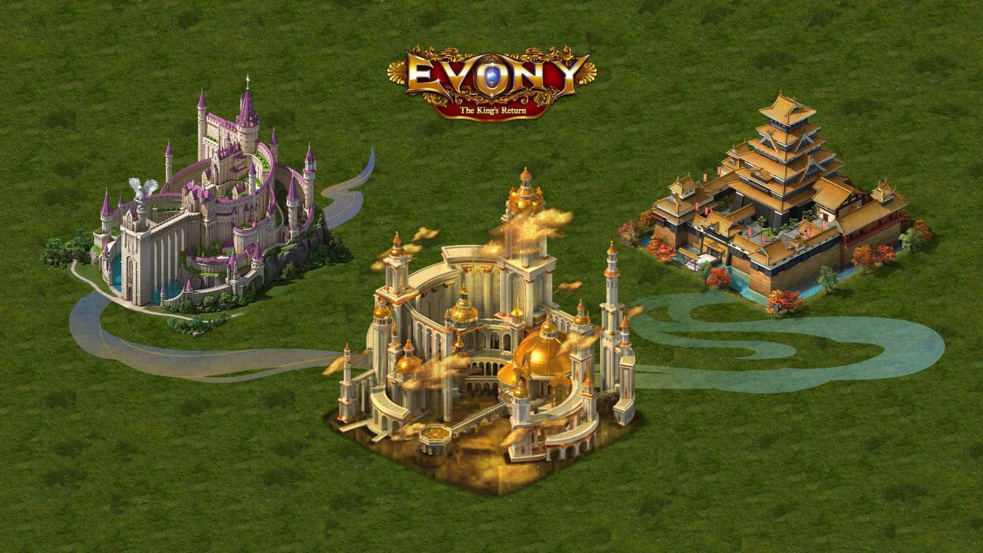 Glowing City Castle Decoration in Evony's Lost Treasures Event