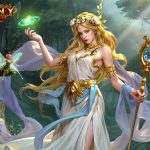 Journey of Champion Scene Elven Forest & Champion Skin Goddess of Spring and Flowers Helen