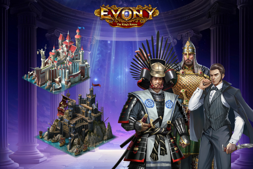Star Goddess' Box Castles & King's Scheme Generals at Evony Civilization Celebration