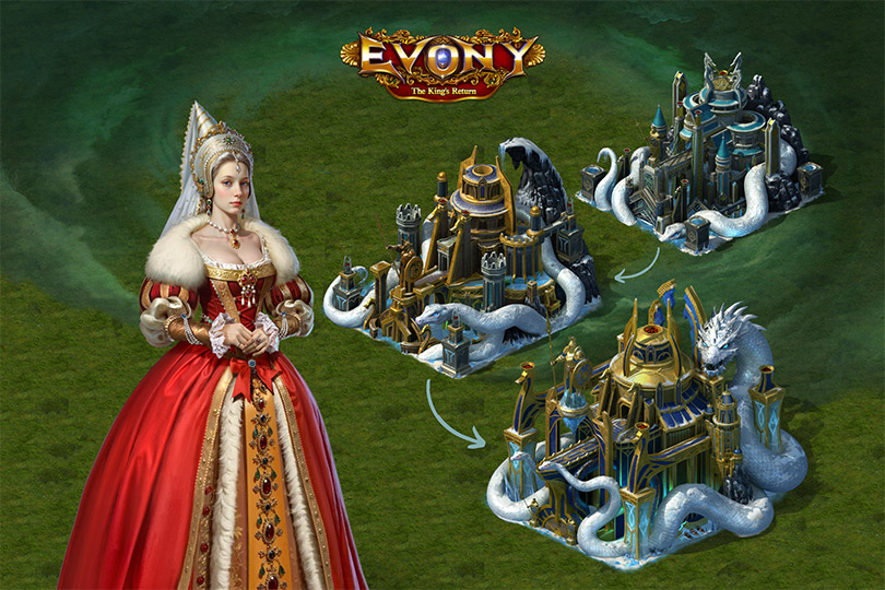 Evony Heavenly Fire Ceremony Champion Judith and Castle Nine Worlds