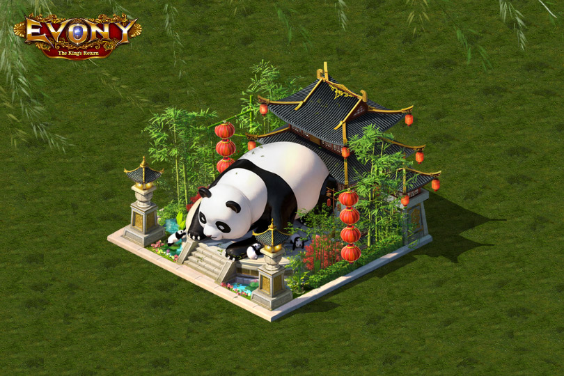 Evony Ideal Land Ornament - Panda Town