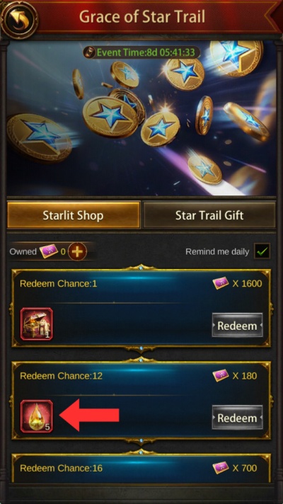 Redeem Gold Drop to Unlock and Upgrade Forest of Sacred Lion