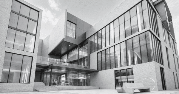 Modern black and white office building